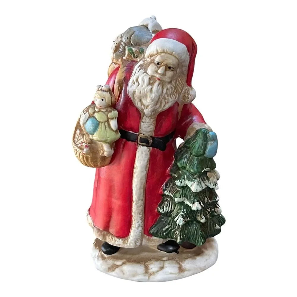 VTG Traditions Porcelain OLD ST‎ NICHOLAS, OLD WORLD SANTA, FATHER CHRISTMAS SET